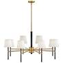 2_Hinkley Saunders 40" Wide Black and Brass 8-Light Chandelier more views
