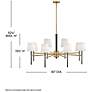 3_Hinkley Saunders 40" Wide Black and Brass 8-Light Chandelier more views