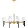 6_Hinkley Saunders 40" Wide Black and Brass 8-Light Chandelier more views