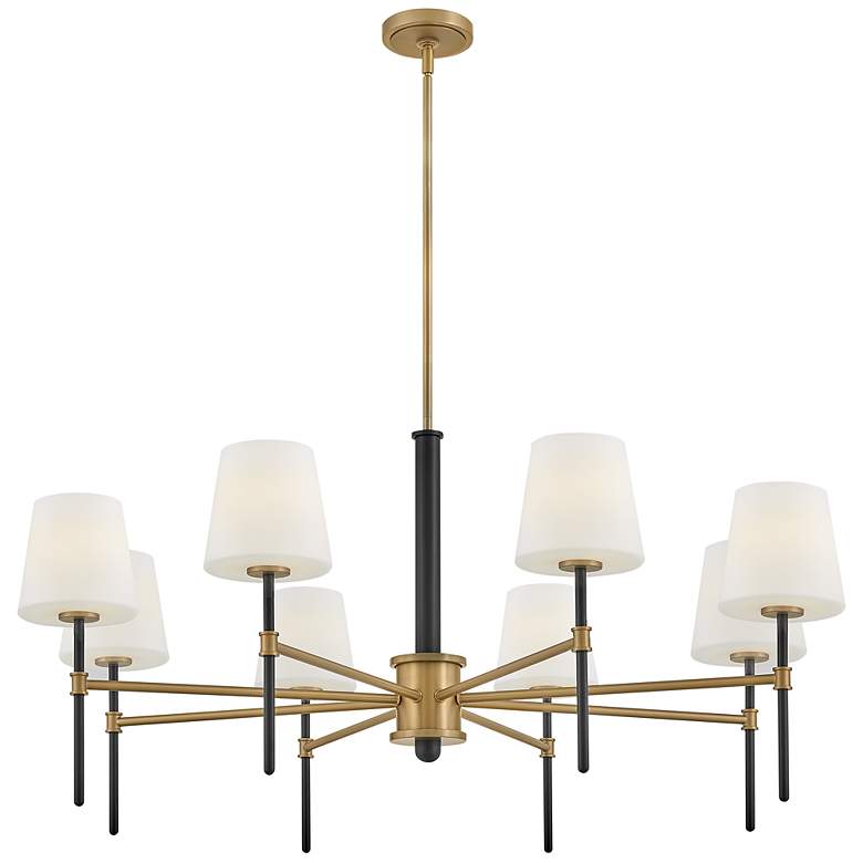 Image 7 Hinkley Saunders 40" Wide Black and Brass 8-Light Chandelier more views