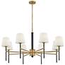 7_Hinkley Saunders 40" Wide Black and Brass 8-Light Chandelier more views