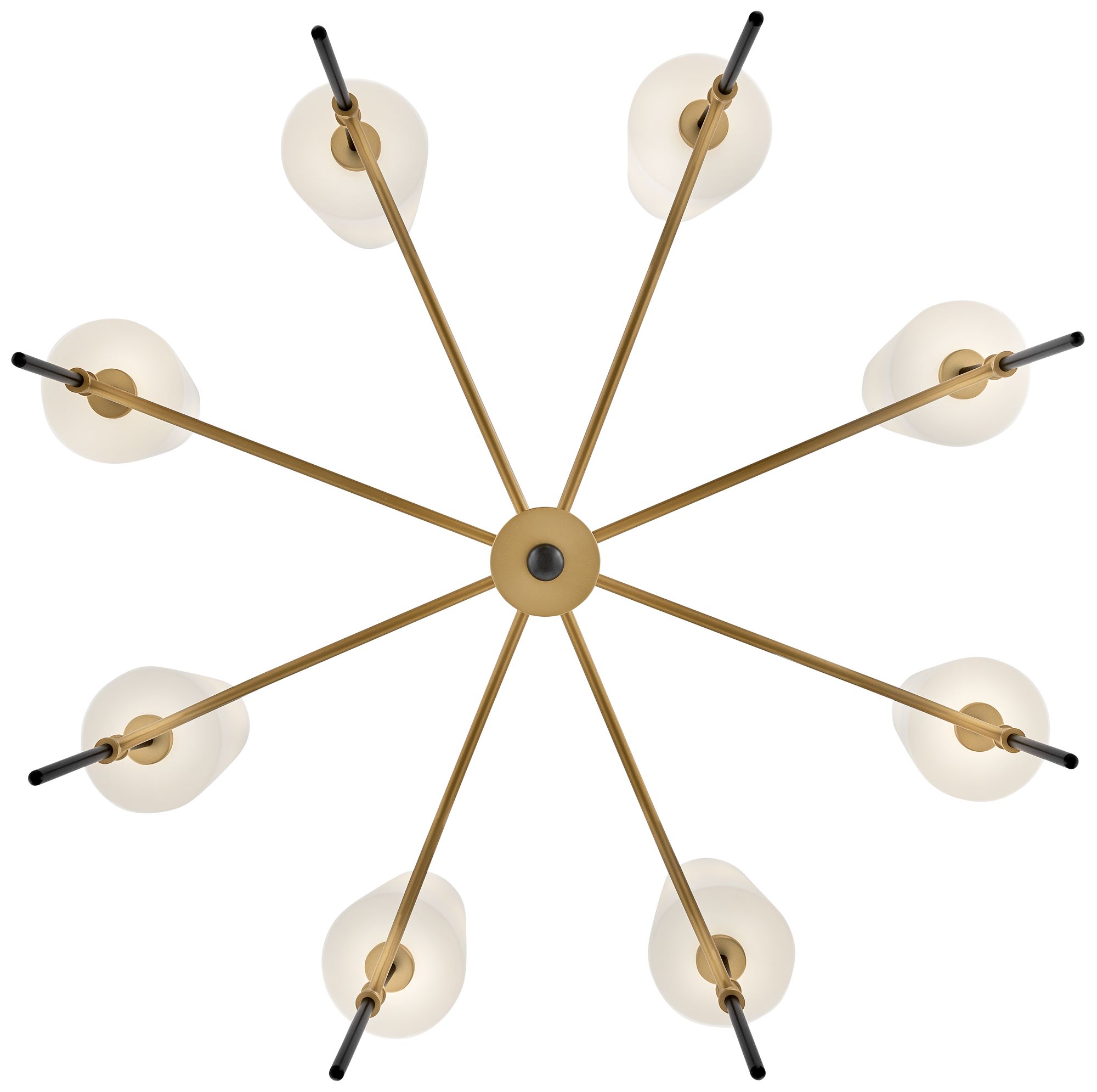 Hinkley Saunders 40" Wide Black and Brass 8-Light Chandelier