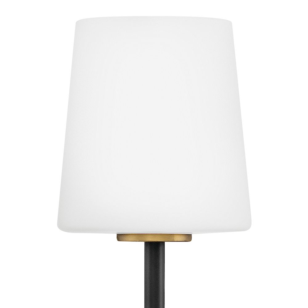 Image 4 Hinkley Saunders Medium Sconce 16" Black w/ Lacquered Brass accents more views