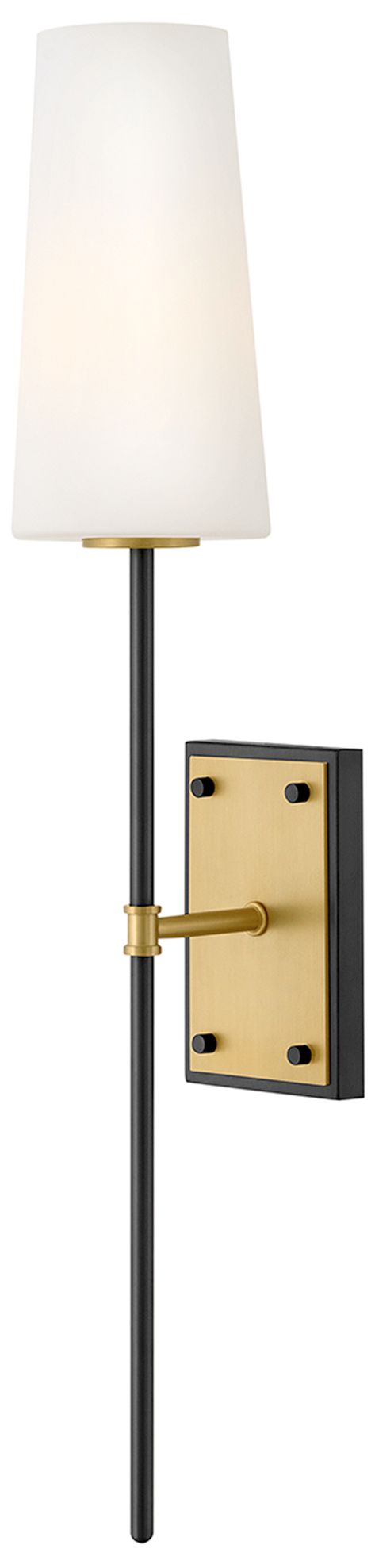 Hinkley Saunders Medium Single Light Sconce 30" Black