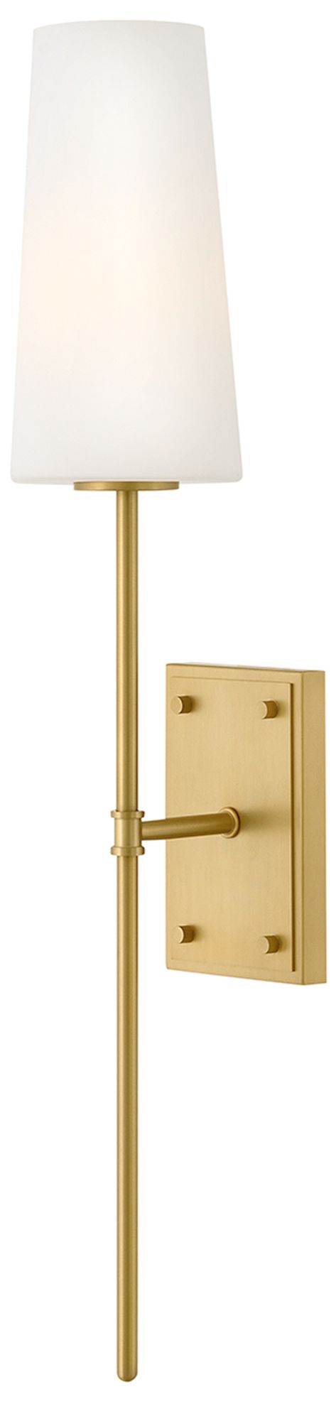Hinkley Saunders Medium Single Light Sconce 30" Lacquered Brass