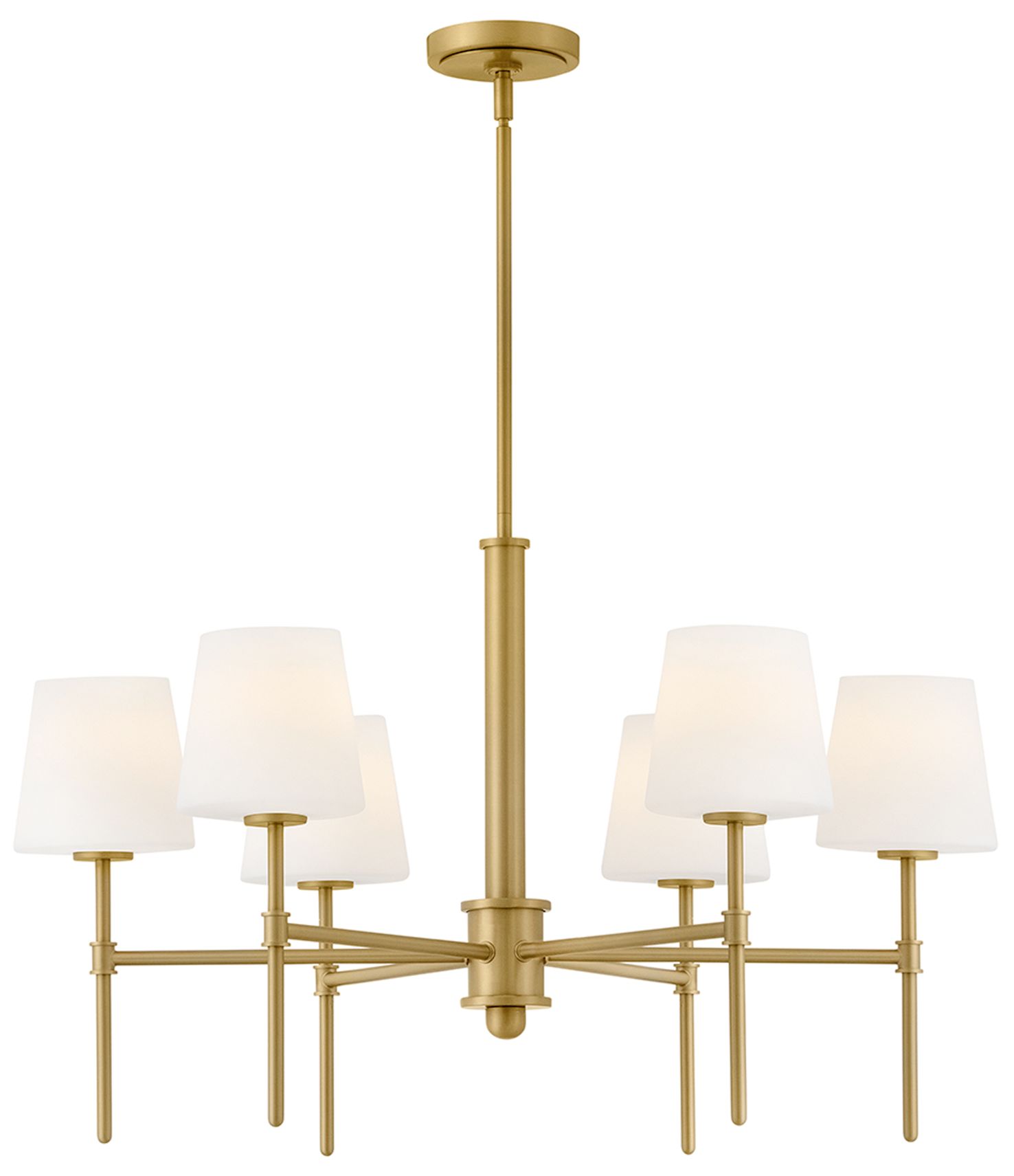 Hinkley Saunders Medium Six Light Linear 45" Lacquered Brass