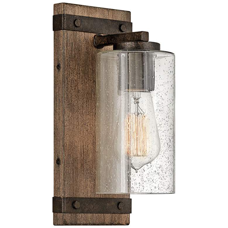 Image 2 Hinkley Sawyer 11 inch High Sequoia Wood Finish Rustic Wall Sconce