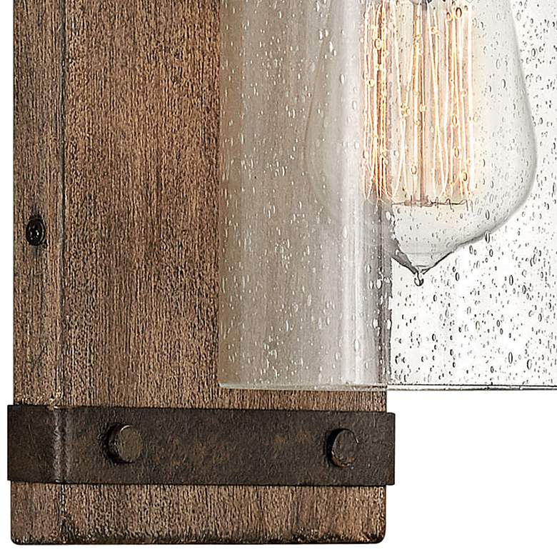 Hinkley Sawyer 11 inch High Sequoia Wood Finish Rustic Wall Sconce more views