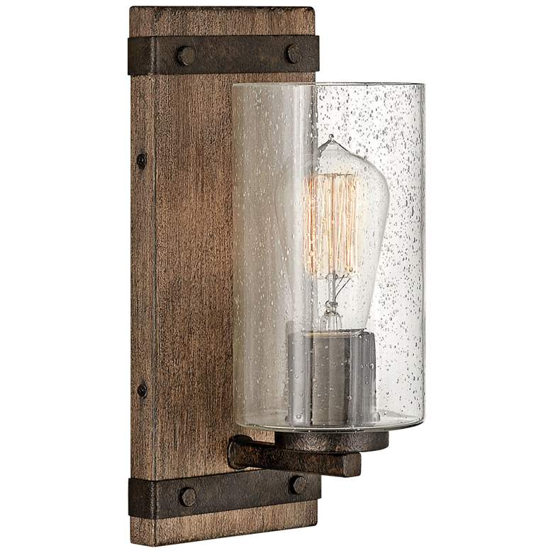 Image 4 Hinkley Sawyer 11 inch High Sequoia Wood Finish Rustic Wall Sconce more views