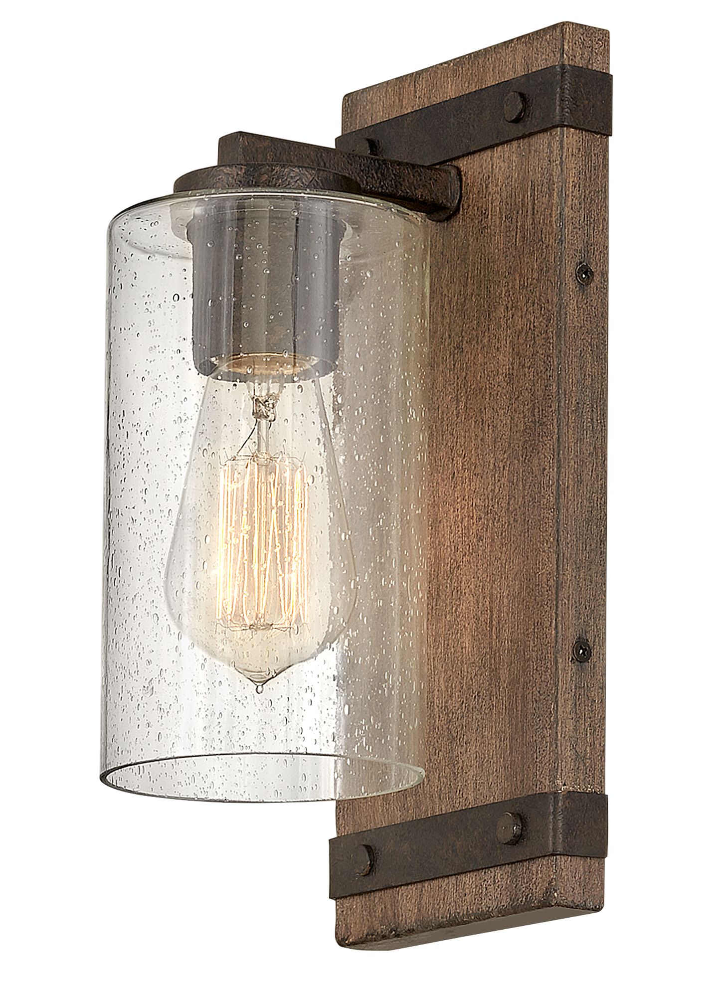 Hinkley Sawyer 11" High Sequoia Wood Finish Rustic Wall Sconce
