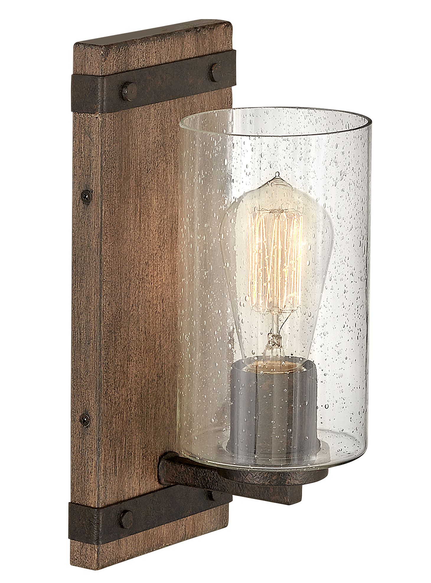 Hinkley Sawyer 11" High Sequoia Wood Finish Rustic Wall Sconce