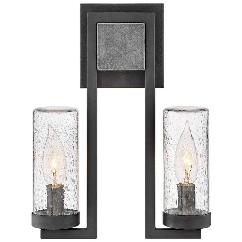Image 1 Hinkley Sawyer 12" High Aged Zinc Steel Outdoor Wall Light