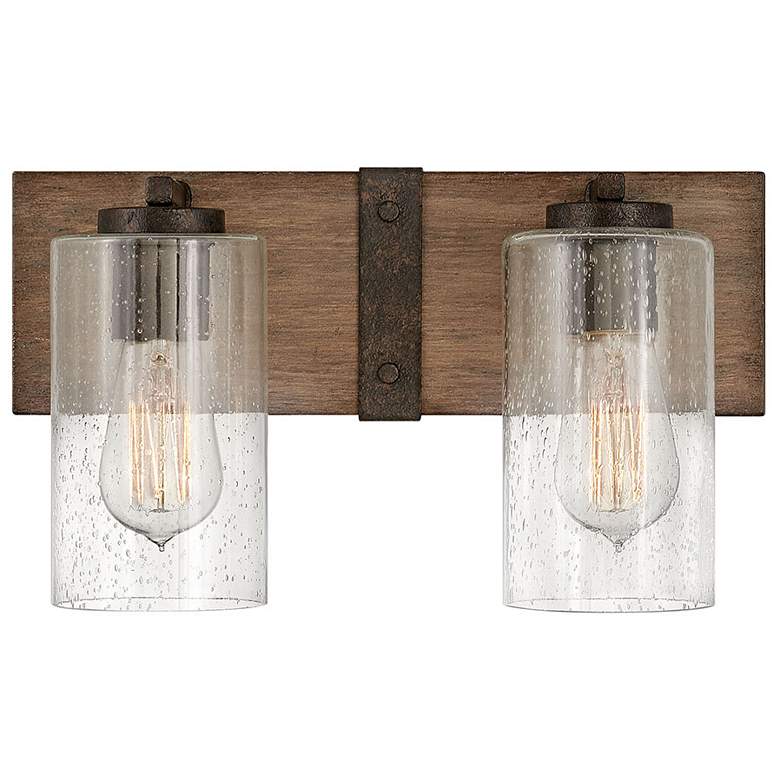 Image 1 Hinkley Sawyer 14.25" Wide Sequoia Rustic Two Light Vanity Light