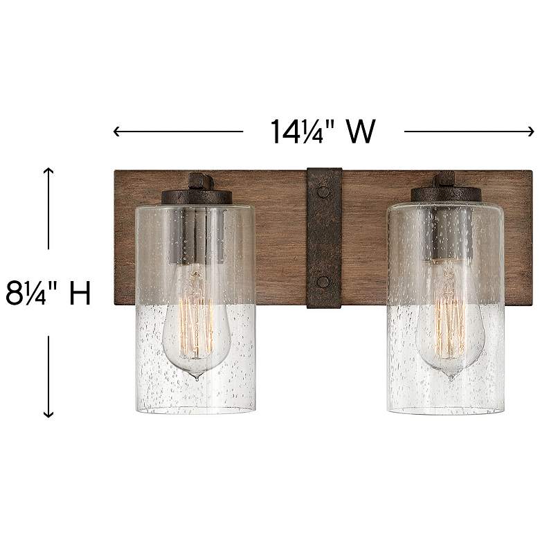 Image 4 Hinkley Sawyer 14.25" Wide Sequoia Rustic Two Light Vanity Light more views