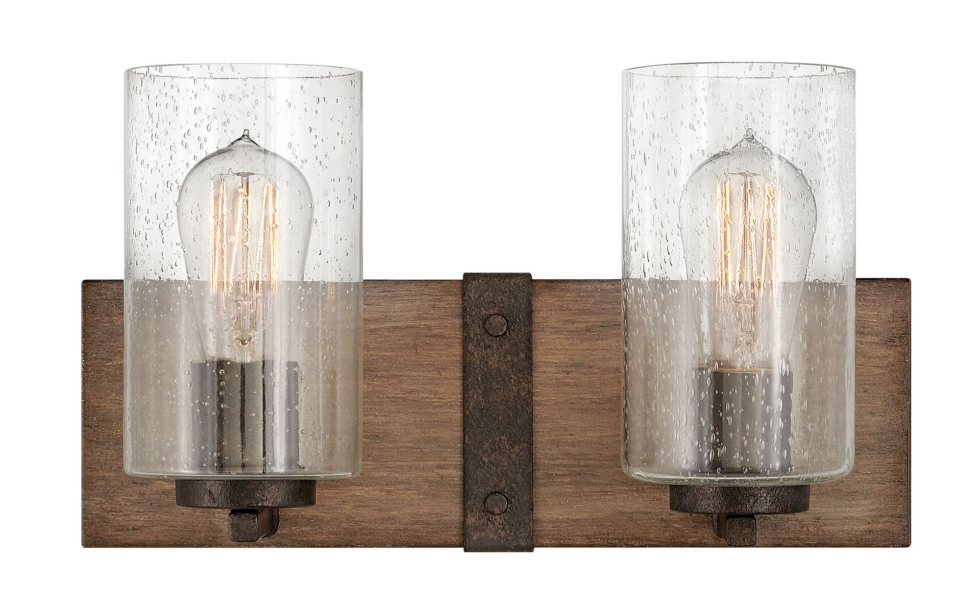 Hinkley Sawyer 14.25" Wide Sequoia Rustic Two Light Vanity Light