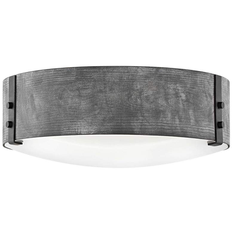 Image 1 Hinkley Sawyer 15 inch Wide Aged Zinc Outdoor Ceiling Light