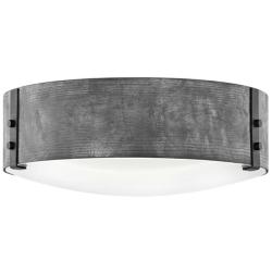 Hinkley Sawyer 15&quot; Wide Aged Zinc Outdoor Ceiling Light