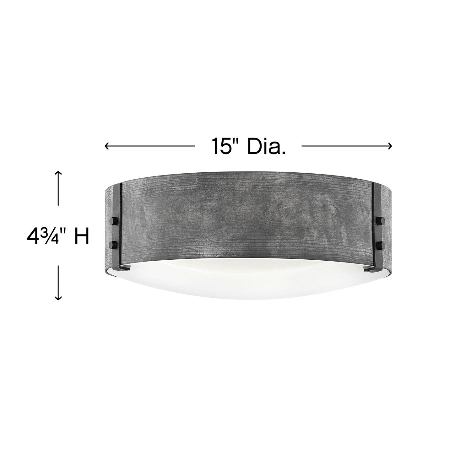 Image 4 Hinkley Sawyer 15" Wide Aged Zinc Outdoor Ceiling Light more views