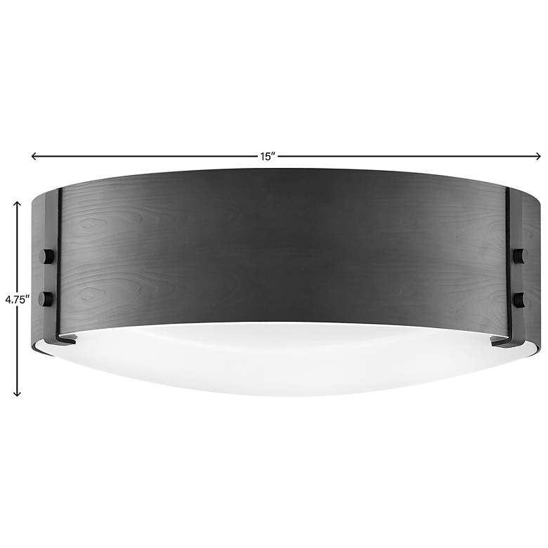 Image 5 Hinkley Sawyer 15" Wide Black Outdoor Ceiling Light more views