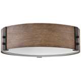 Hinkley Sawyer 15&quot;W Sequoia Faux Wood Outdoor Ceiling Light