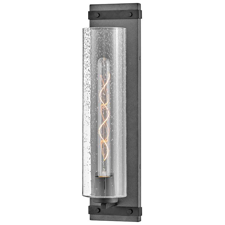 Image 1 Hinkley Sawyer 20" High Aged Zinc LED Wall Sconce