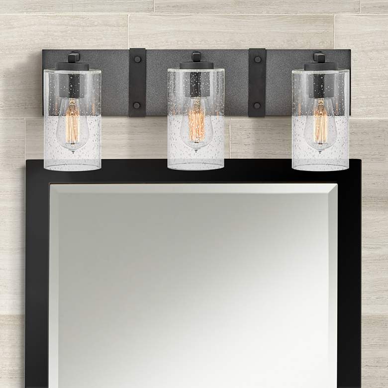 Image 1 Hinkley Sawyer 22" Wide Aged Zinc 3-Light Bath Light