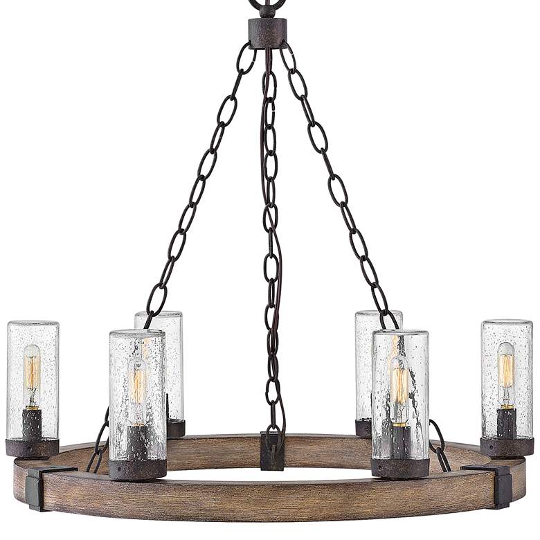 Image 2 Hinkley Sawyer 24 inch Wide Sequoia 6-Light Outdoor Chandelier