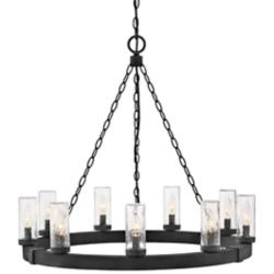 Hinkley Sawyer 27 3/4"H Black 9-Light Outdoor Hanging Light