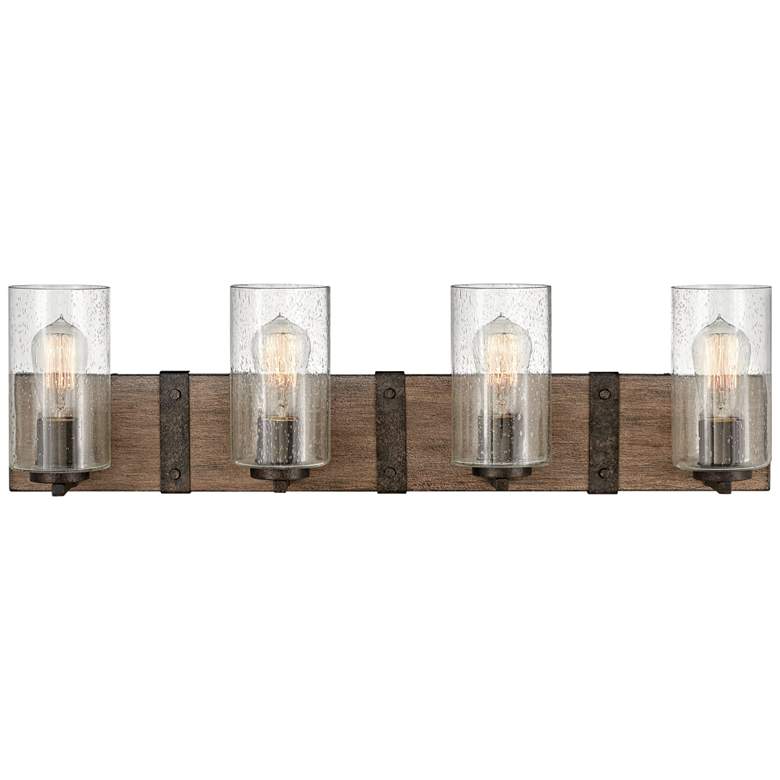 Image 3 Hinkley Sawyer 30 3/4" Wide Sequoia Wood 4-Light Bath Light more views