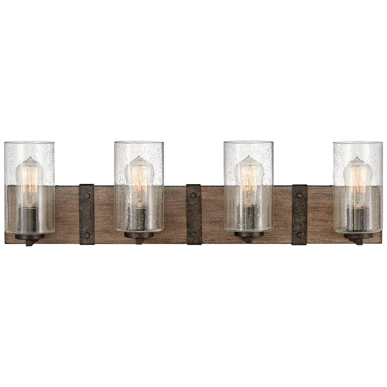 Image 3 Hinkley Sawyer 30 3/4 inch Wide Sequoia Wood 4-Light Bath Light more views