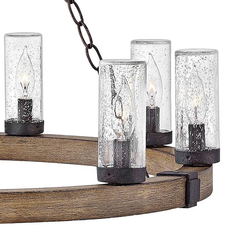 Image 3 Hinkley Sawyer 30" Wide Sequoia 9-Light Wagon Wheel Outdoor Chandelier more views