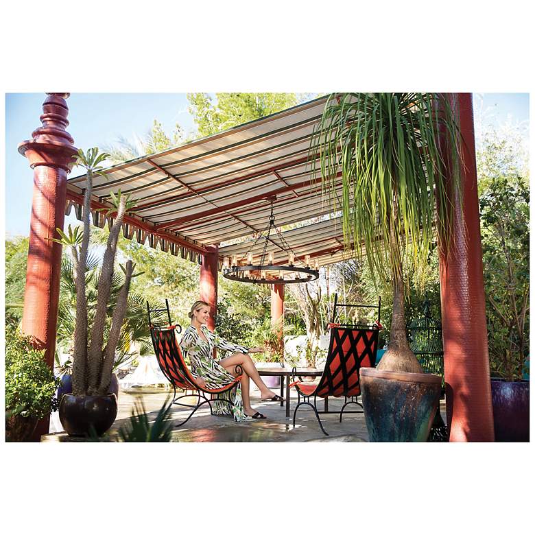 Image 6 Hinkley Sawyer 38" Wide 12-Light Aged Zinc LED Outdoor Ring Chandelier more views