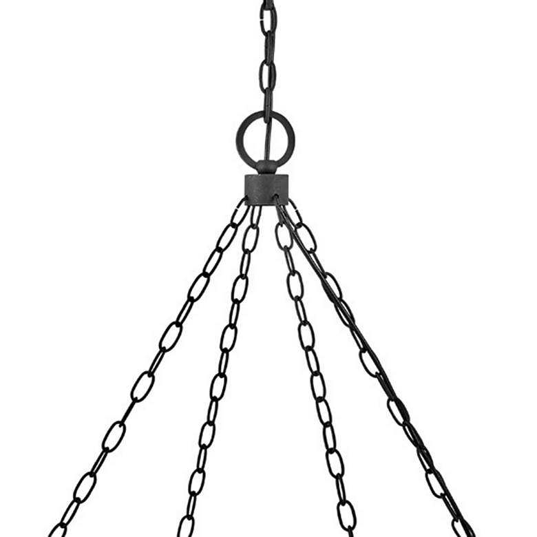 Image 3 Hinkley Sawyer Aged Zinc 38" Open Air 12-Light Outdoor Ring Chandelier more views