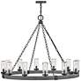 3_Hinkley Sawyer Aged Zinc 38" Open Air 12-Light Outdoor Ring Chandelier more views