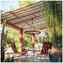 4_Hinkley Sawyer Aged Zinc 38" Open Air 12-Light Outdoor Ring Chandelier more views