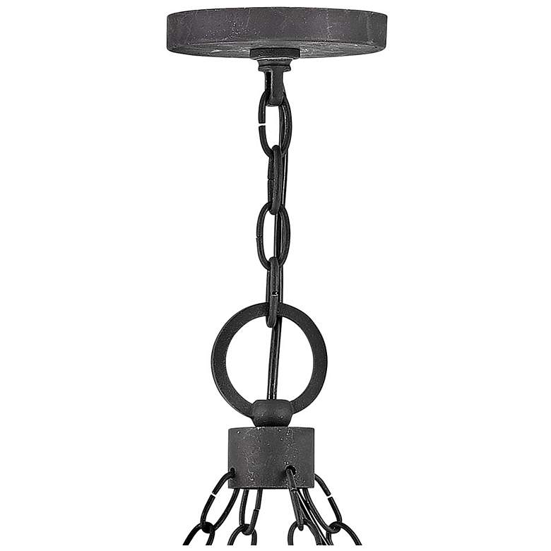 Image 5 Hinkley Sawyer Aged Zinc 38" Open Air 12-Light Outdoor Ring Chandelier more views