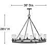 5_Hinkley Sawyer Aged Zinc 38" Open Air 12-Light Outdoor Ring Chandelier more views