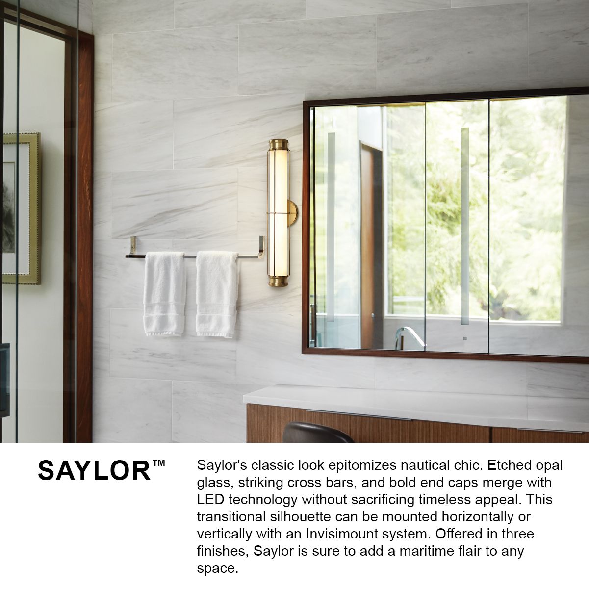 Hinkley Saylor 24" Wide Black LED Bath Light