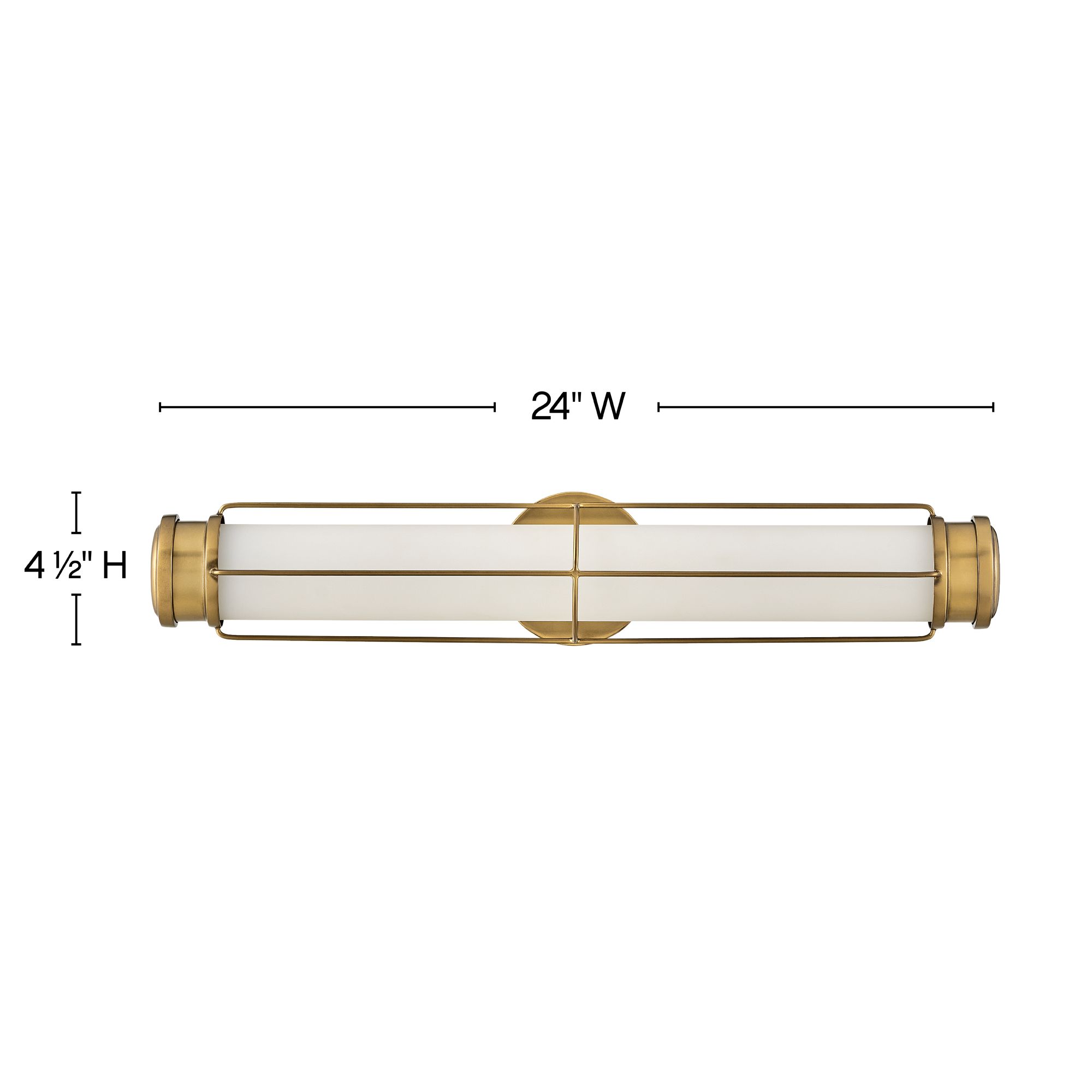 Hinkley Saylor 24" Wide Heritage Brass LED Bath Light