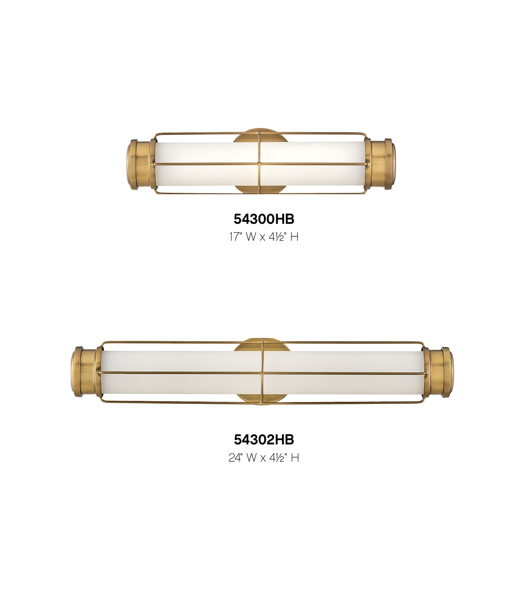Hinkley Saylor 24" Wide Heritage Brass LED Bath Light