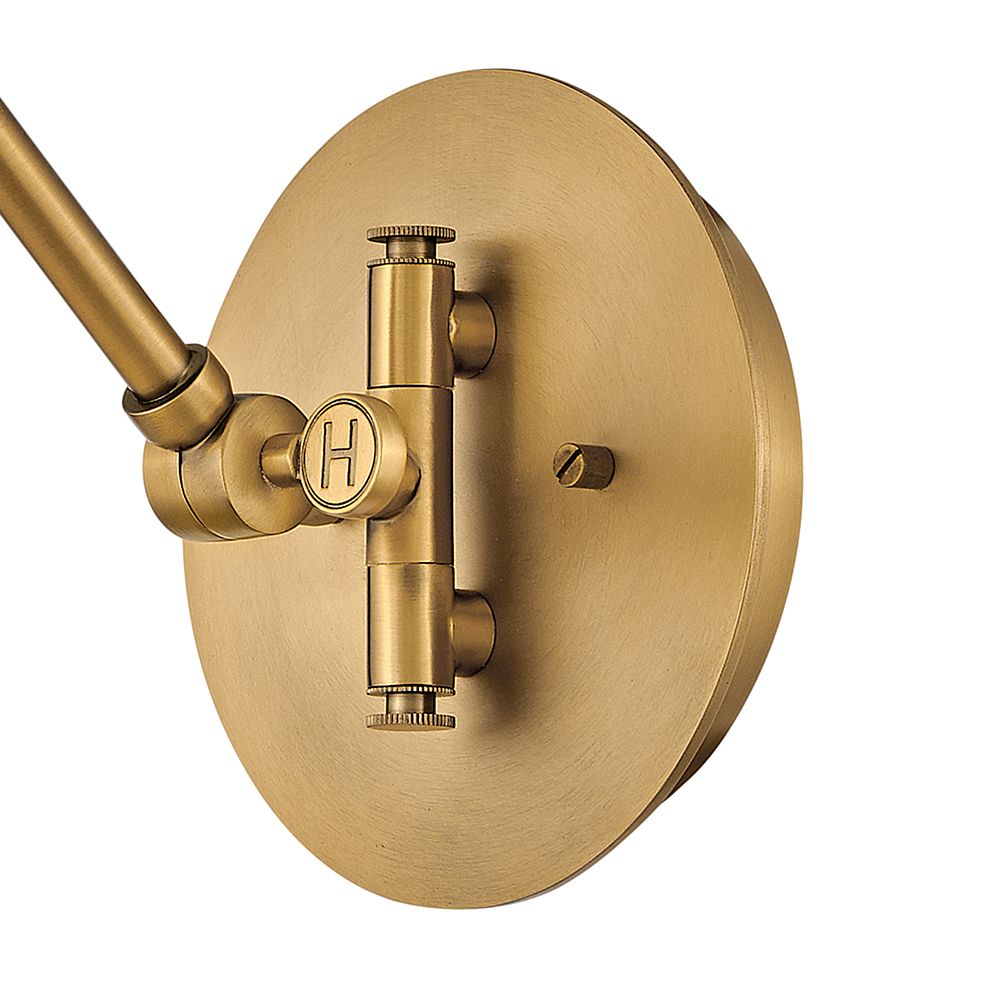 Hinkley Sconce Argo Medium Swing Arm Single Sconce 10.25" Polished White