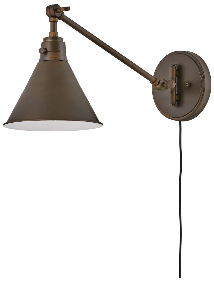 Hinkley Sconce Arti Medium Swing Arm Single Light Sconce 10.25" Olde Bronze