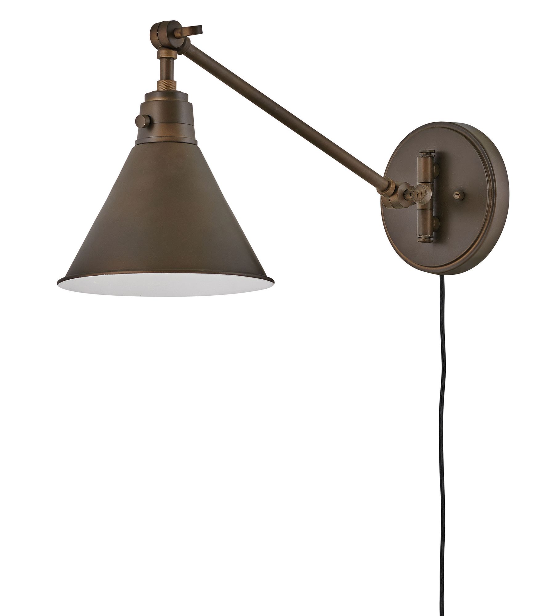 Image 2 Hinkley Sconce Arti Medium Swing Arm Single Light Sconce 10.25" Olde Bronze more views