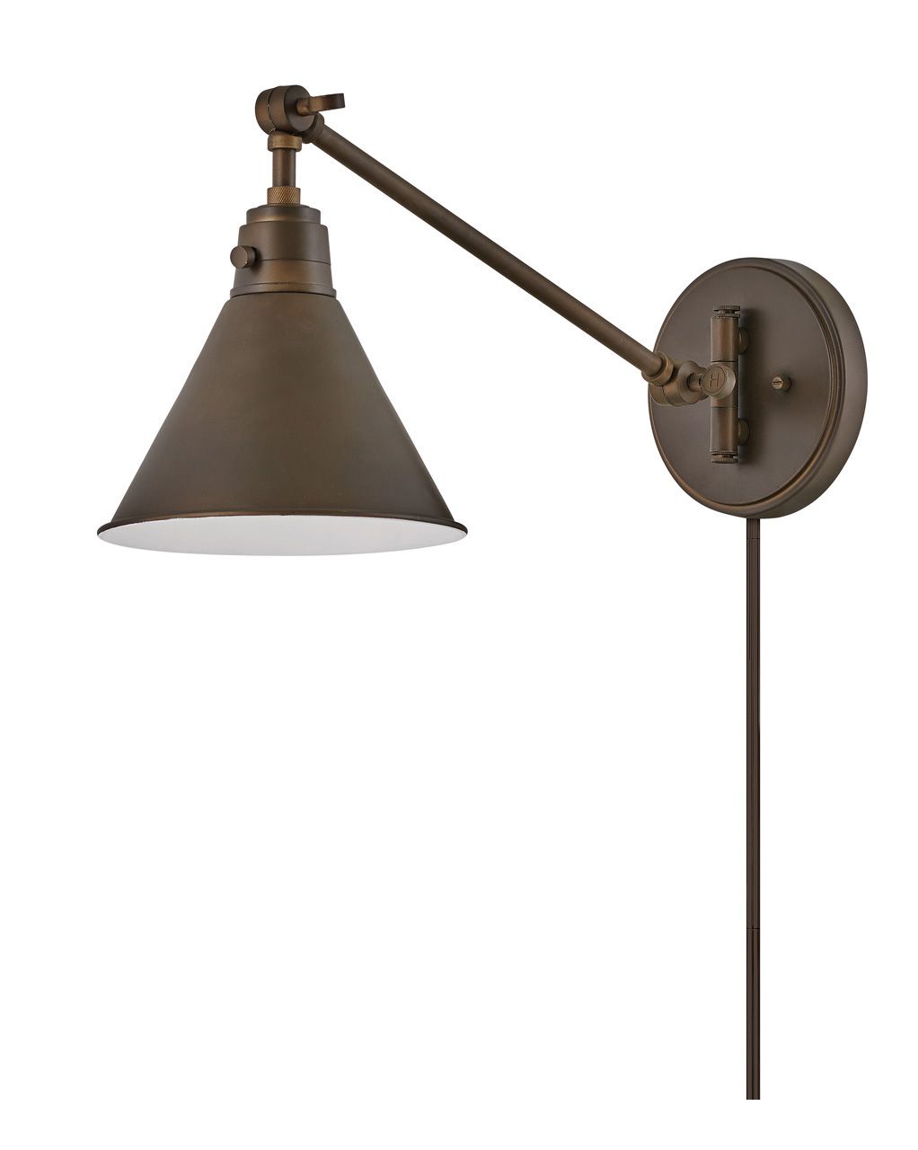 Image 3 Hinkley Sconce Arti Medium Swing Arm Single Light Sconce 10.25" Olde Bronze more views