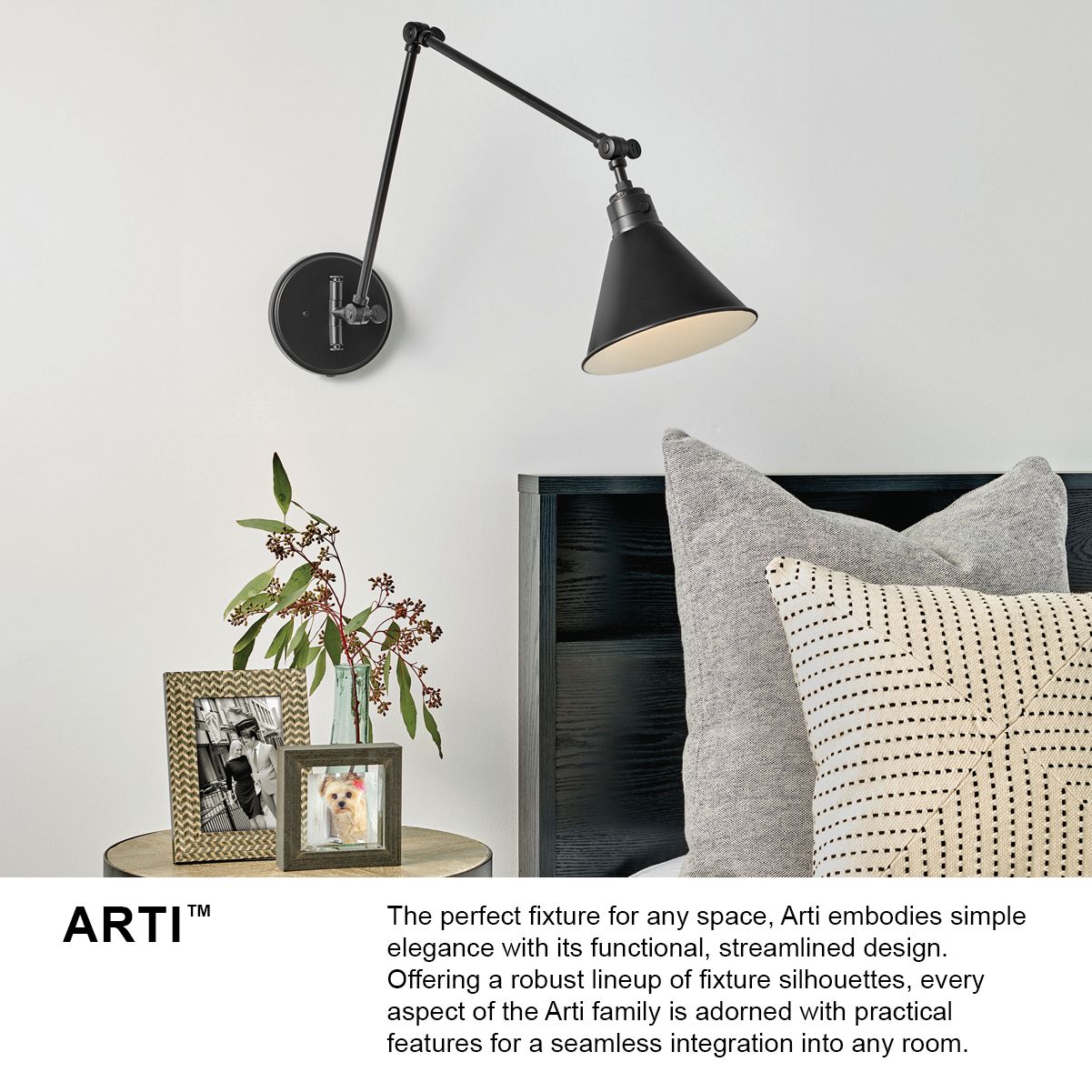 Image 4 Hinkley Sconce Arti Medium Swing Arm Single Light Sconce 18.25" Olde Bronze more views