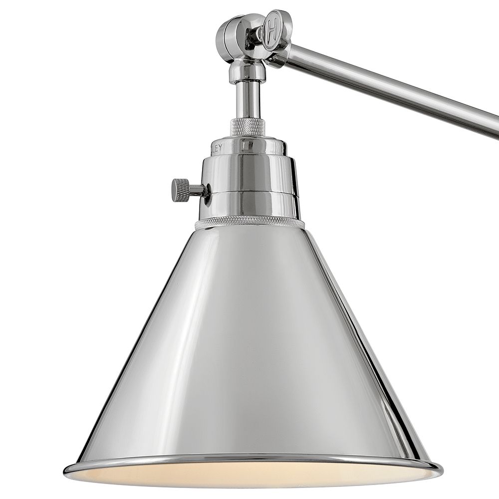 Image 6 Hinkley Sconce Arti Medium Swing Arm Single Sconce 10.25" Polished Nickel more views