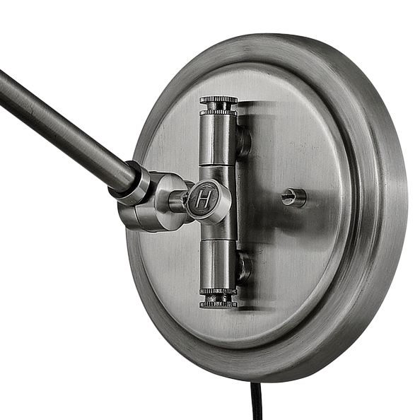 Image 3 Hinkley Sconce Arti Swing Arm Single Sconce 10.25" Polished Antique Nickel more views