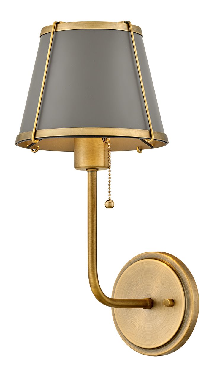 Image 4 Hinkley Sconce Clarke Medium Single Light Sconce 7" Lacquered Dark Bra more views