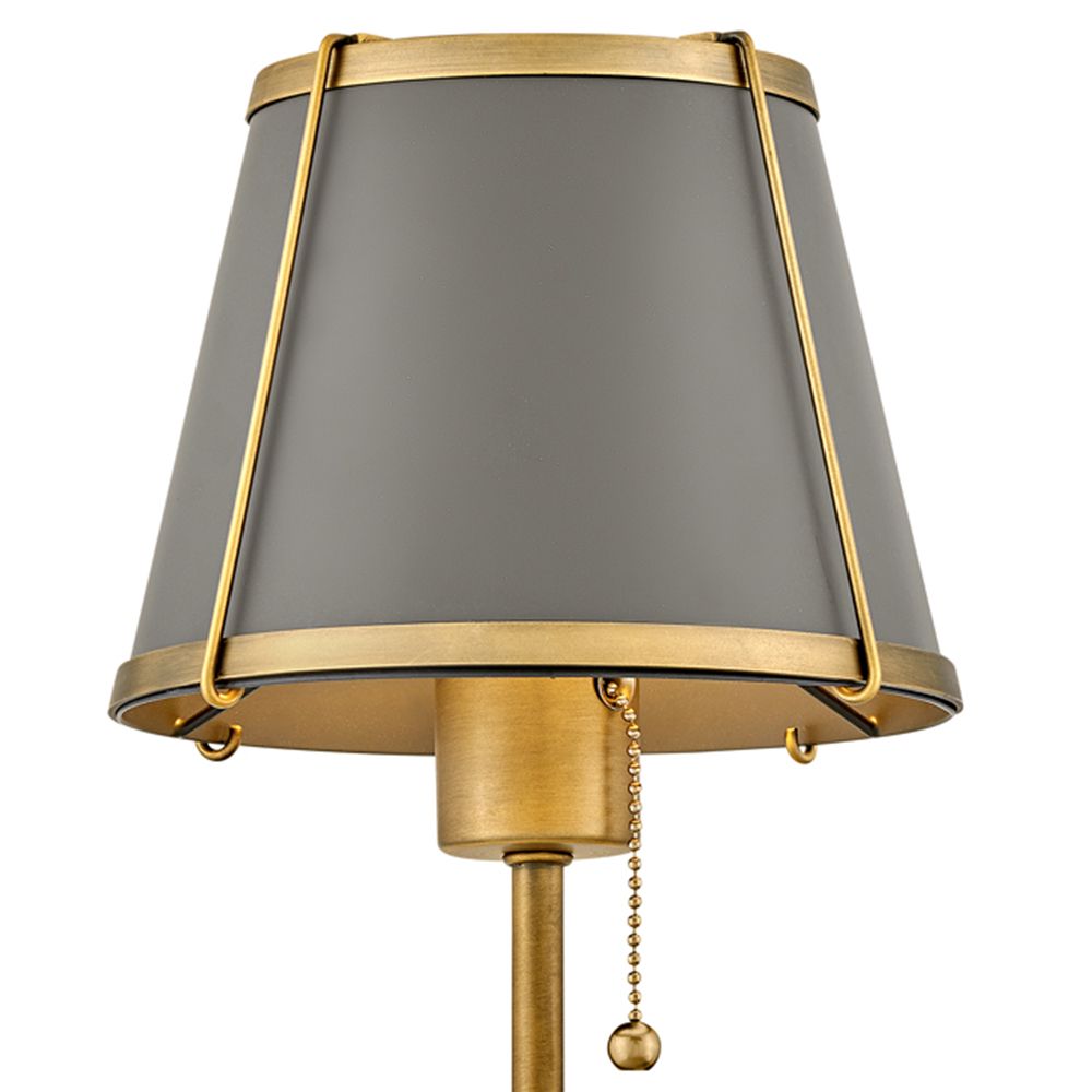 Hinkley Sconce Clarke Medium Single Light Sconce 7" Lacquered Dark Bra