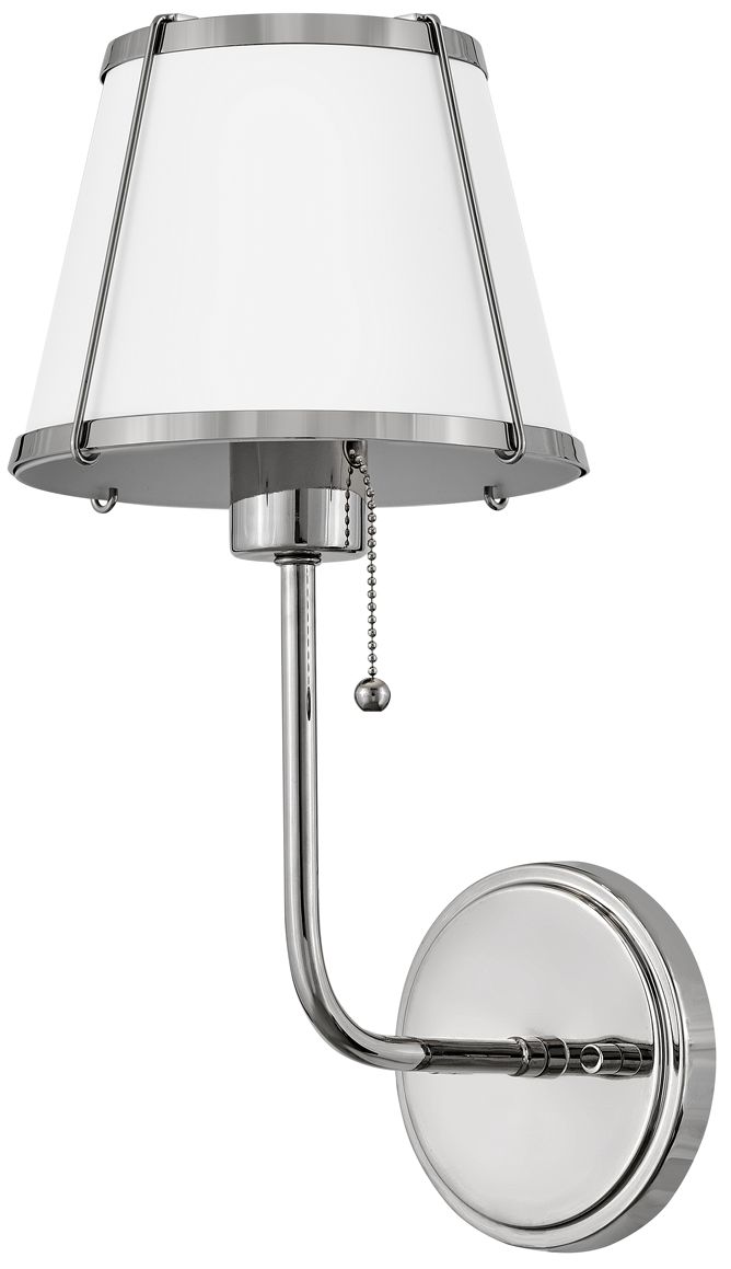 Hinkley Sconce Clarke Medium Single Light Sconce 7" Polished Nickel